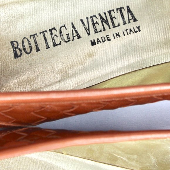 Vintage BOTTEGA VENETA Brown Intrecciato Woven Leather Driving Loafers - Picture 10 of 13